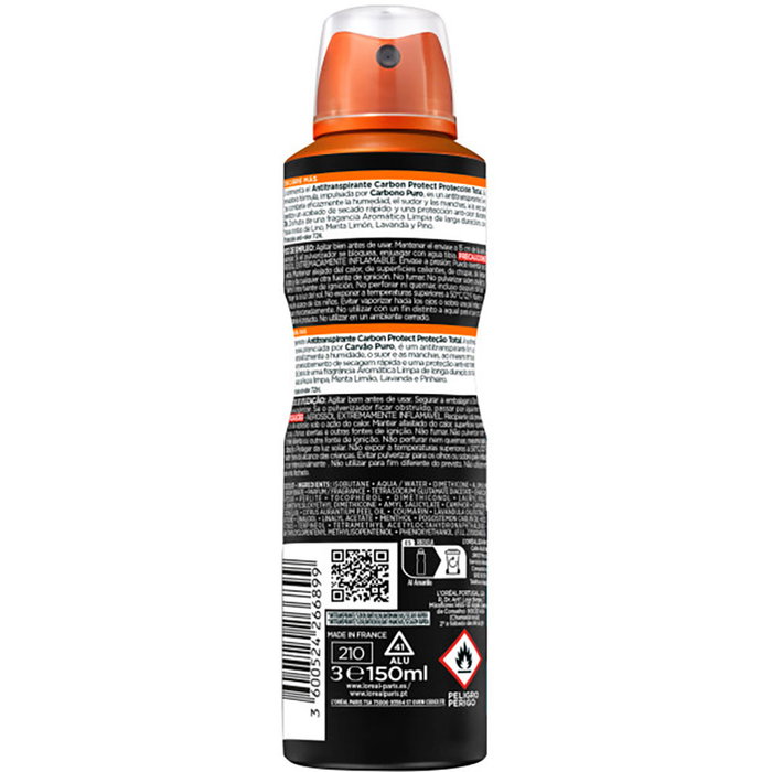 L'Oréal Paris Men Expert Carbon Protect Antitranspirante Deo Spray 150 ml
