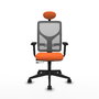 PIQUERAS Y CRESPO Silla de oficina Motilla con mecanismo Sincro/Traslack, Naranja y Gris