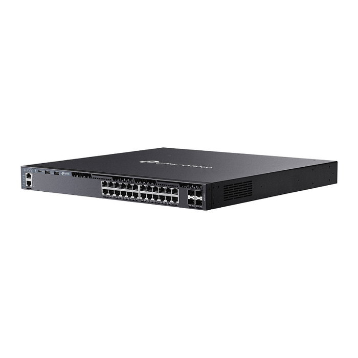 TP-Link Switch Omada SG6428XHP Gestionado L3, 24 Puertos Gigabit PoE+ 720W, 4 SFP+, Montaje Rack 1U, Negro TP-Link Switch Omada SG6428XHP Gestionado L3, 24 Puertos Gigabit PoE+ 720W, 4 SFP+, Montaje Rack 1U, Negro