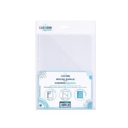 Dosier Con Doble Bolsa Carchivo Ingeniox Pp A4 Transparente (Set de 25)