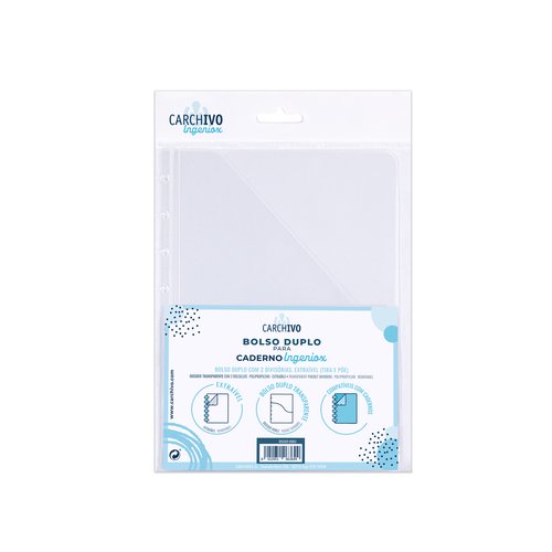 Dosier Con Doble Bolsa Carchivo Ingeniox Pp A4 Transparente (Set de 25) Dosier Con Doble Bolsa Carchivo Ingeniox Pp A4 Transparente (Set de 25)