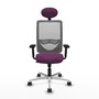 PIQUERAS Y CRESPO Silla de oficina Zulema con mecanismo Sincro, Morado y Gris