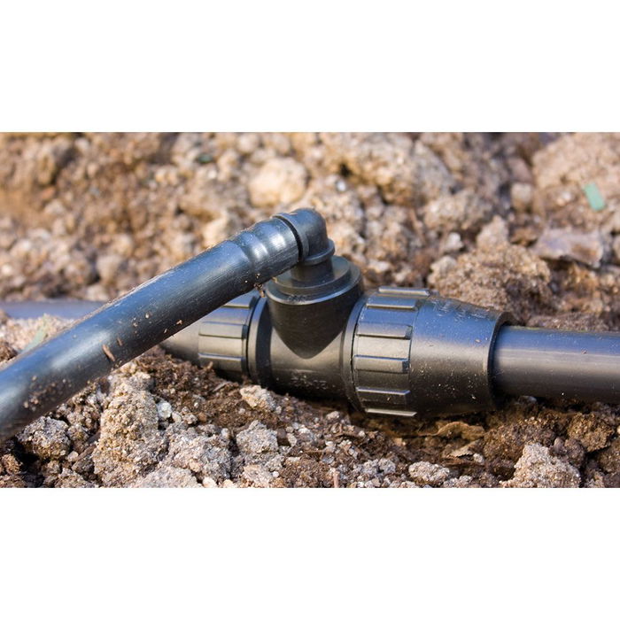 Aqua Control Codo Mixto para Tubo Ø16 mm a Rosca Macho ½ Pulg, Polipropileno Negro, 4 Unidades