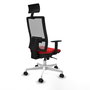 PIQUERAS Y CRESPO Silla de oficina Horna con mecanismo Sincro, Rojo y Gris