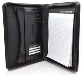 FRAGA IMPORT, S.L. Portafolio A5 con Cremallera Negro 25.5x18.5x3 cm