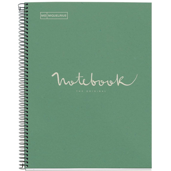 MIQUELRIUS Eco Emotions Collegeblock DIN A4 rayado verde MIQUELRIUS Eco Emotions Collegeblock DIN A4 rayado verde