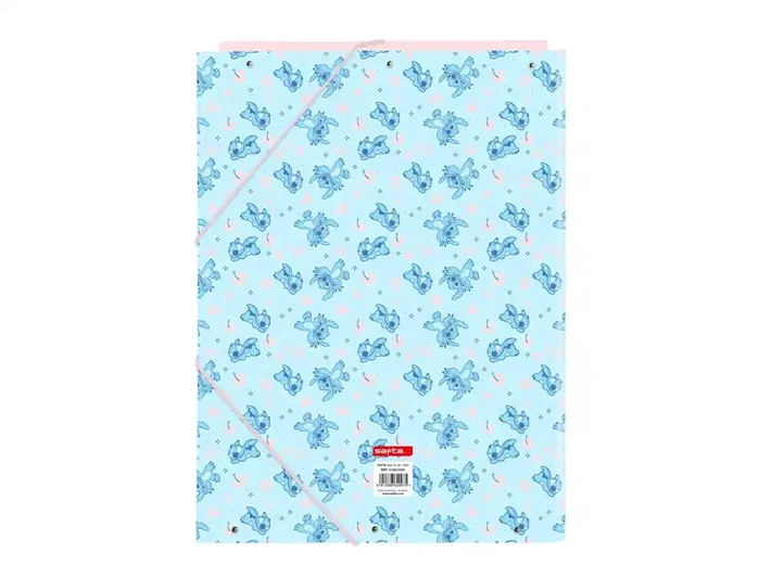 Safta Carpeta Folio Stitch Ohana con 3 Solapas y Gomas Elásticas Safta Carpeta Folio Stitch Ohana con 3 Solapas y Gomas Elásticas