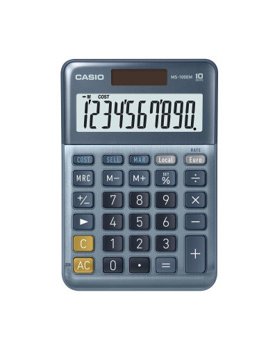 Casio MS-100EM Calculadora de Sobremesa Azul de 10 Dígitos