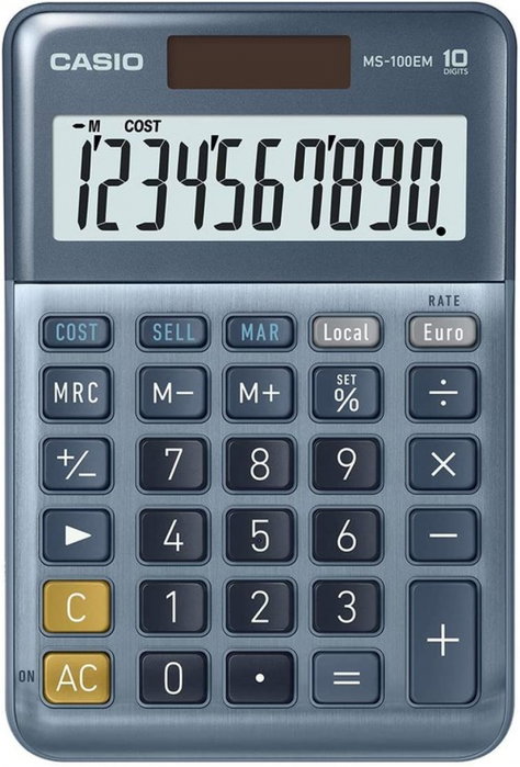Casio MS-100EM Calculadora de Sobremesa 10 Dígitos Azul