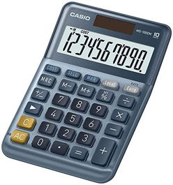 Casio Calculadora MS-100EM de Oficina Sobremesa Azul