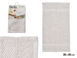 Berilo Toalla Lisa 50x30 cm, Gris Claro - 80% Algodón 20% Poliéster (Set de 36)