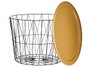 Giftdecor Mesa Central Grande 62 cm x 45.5 cm x 62 cm Metal Negro Oro (Set de 4)
