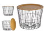 Giftdecor Mesa Central Grande 62 cm x 45.5 cm x 62 cm Metal Negro Oro (Set de 4)