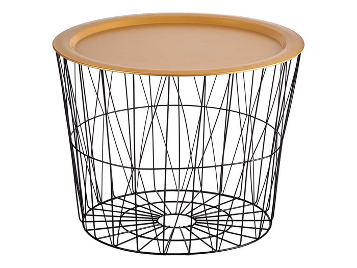 Giftdecor Mesa Central Grande 62 cm x 45.5 cm x 62 cm Metal Negro Oro (Set de 4) Giftdecor Mesa Central Grande 62 cm x 45.5 cm x 62 cm Metal Negro Oro (Set de 4)