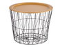 Giftdecor Mesa Central Grande 62 cm x 45.5 cm x 62 cm Metal Negro Oro (Set de 4)