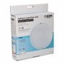 Edm Aplique LED redondo blanco con sensor crepuscular y de movimiento 18W