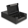 DeLOCK Caja de Punto de Consolidación 4 Puertos para Módulos Keystone, Caja de Distribución en Metal Negro IP20 134x203x58 mm
