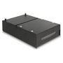 DeLOCK Caja de Punto de Consolidación 4 Puertos para Módulos Keystone, Caja de Distribución en Metal Negro IP20 134x203x58 mm