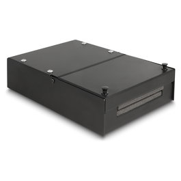 DeLOCK Caja de Punto de Consolidación 4 Puertos para Módulos Keystone, Caja de Distribución en Metal Negro IP20 134x203x58 mm