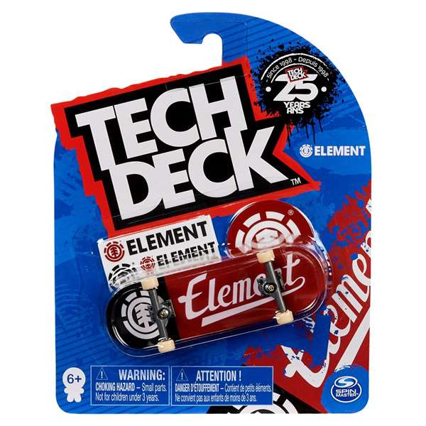 Spin Master Tech Deck Monopatín Fingerboard Pack Individual, Tabla Completa con Calcomanías, 17.70x14x2.20 cm - Modelo Surtido Aleatorio, para 6+ Años