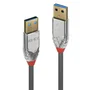 Lindy 36625 Cable USB 3.2 Gen 1 (USB-A Macho a USB-A Macho) 0.5 Metros para Transferencia de Datos de 5 Gbit/s, Color Gris