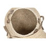 DKD Home Decor Set de 3 Cestas de Fibra Natural 41x41x37 cm