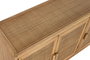DKD Home Decor Aparador Abeto y Ratán Natural 120x40x65 cm