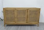 DKD Home Decor Aparador Abeto y Ratán Natural 120x40x65 cm