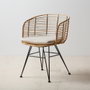 Silla Natural-Negro 52 X 66 X 77 cm