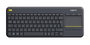Logitech Teclado Táctil Inalámbrico K400 Plus con Panel Táctil, Receptor Unifying USB, Negro, 10 m Alcance, 18 Meses Batería, Compatible con Windows/Android/ChromeOS