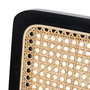 Silla Negro-Natural Madera-Ratán Salón 61,50 X 53 X 82,50 cm (Set de 2)