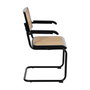Silla Negro-Natural Madera-Ratán Salón 61,50 X 53 X 82,50 cm (Set de 2)