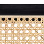 Silla Negro-Natural Madera-Ratán Salón 61,50 X 53 X 82,50 cm (Set de 2)