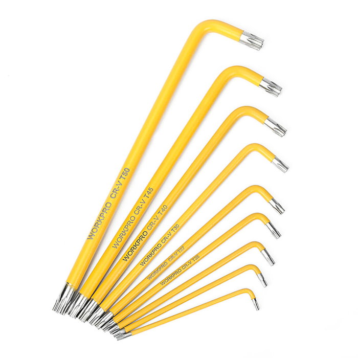 Workpro Juego de 9 llaves torx de seguridad de brazo largo
