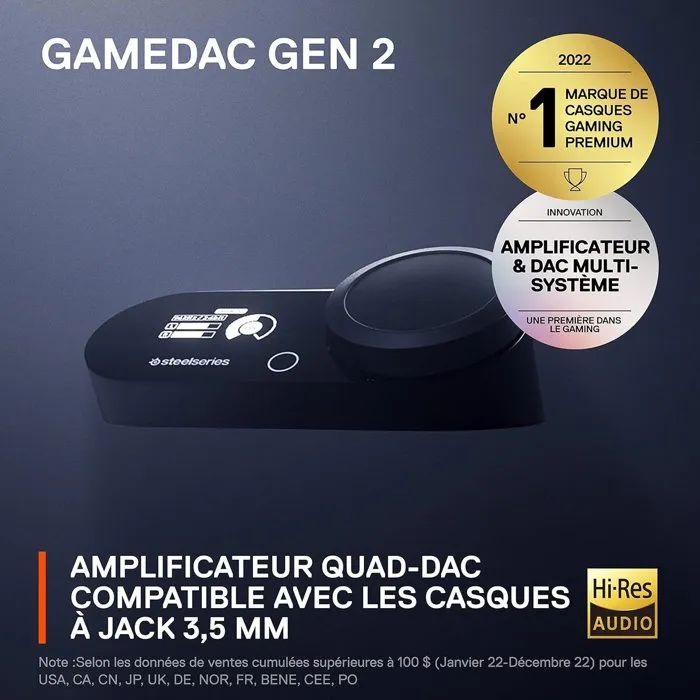 Steelseries GameDAC Gen 2 Amplificador DAC para PC y PlayStation - Negro