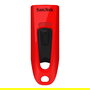 Sandisk ULTRA 64 GB USB FLASH DRIVE, USB 3.2 Gen 1, 100 MB/s Lectura, Rojo