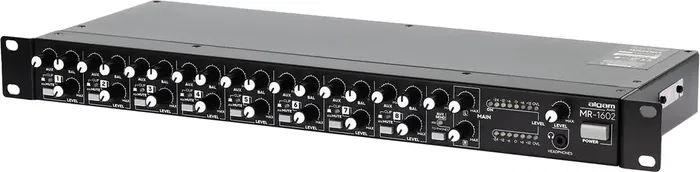Algamaudio Mezclador de 8 Canales Estéreo Rackeable con Entradas Balanceadas