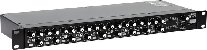 Algamaudio Mezclador de 8 Canales Estéreo Rackeable con Entradas Balanceadas