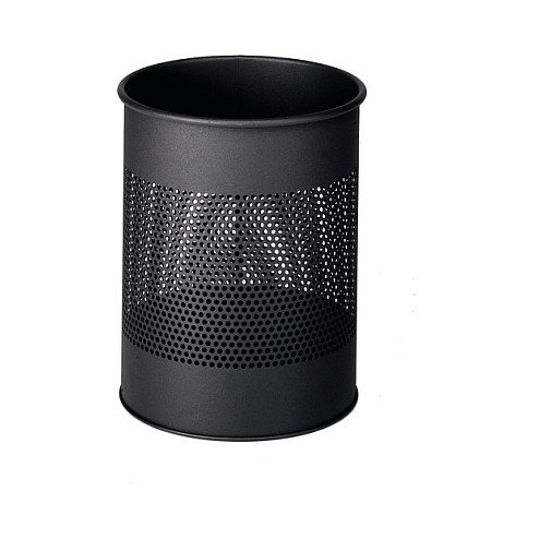 Durable Papelera metálica redonda 15L perforada negra Durable Papelera metálica redonda 15L perforada negra