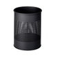 Durable Papelera metálica redonda 15L perforada negra