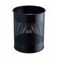 Durable Papelera metálica redonda 15L perforada negra