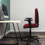 PIQUERAS Y CRESPO Silla de oficina Aýna Rosa con Brazos 2D
