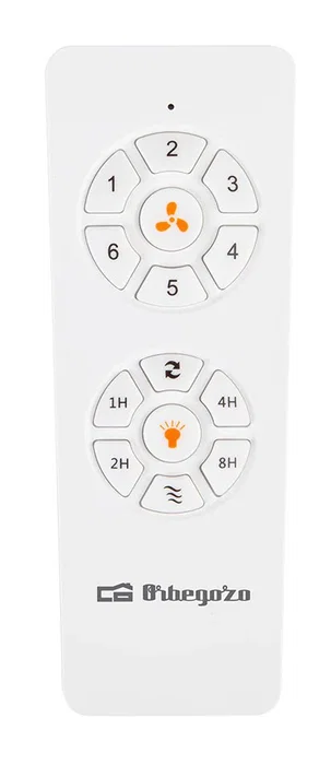 Orbegozo CP 132120 Ventilador de Techo Inteligente Blanco 120 cm, con Motor DC, Luz LED, 6 Velocidades, Reversible, Silencioso y Mando a Distancia