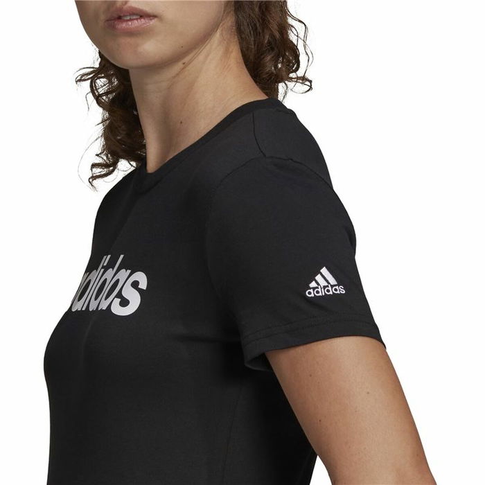Camiseta de Manga Corta Mujer Adidas Lin T Negro (XS)