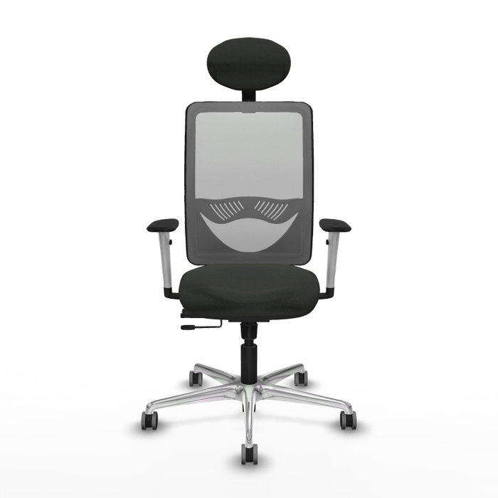 PIQUERAS Y CRESPO Silla de oficina Zulema con mecanismo Sincro/Traslack, Negro y Gris