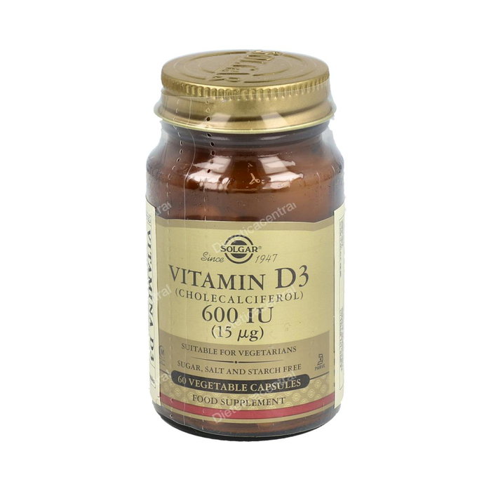 SOLGAR Vitamina D3 600 UI 15 µg 60 cápsulas vegetales