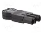 Wieland GST18I3SS1ZR1SW con alivio de tensión, negro
