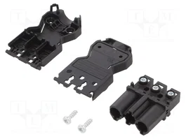 Wieland GST18I3SS1ZR1SW con alivio de tensión, negro