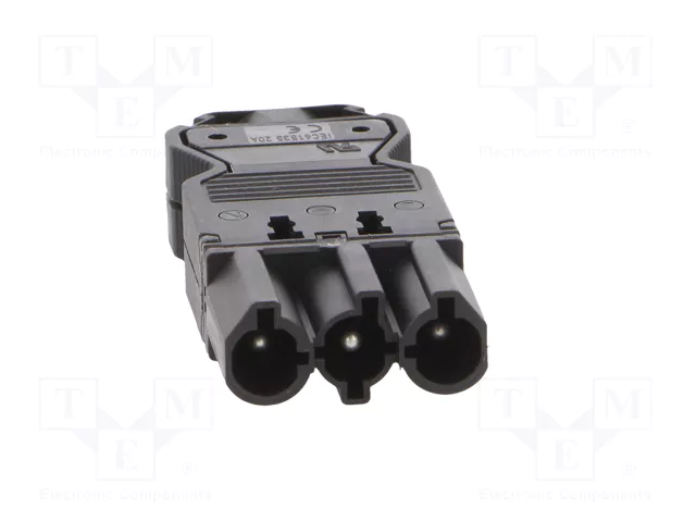 Wieland GST18I3SS1ZR1SW con alivio de tensión, negro