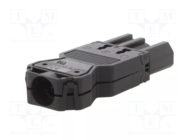 Wieland GST18I3SS1ZR1SW con alivio de tensión, negro